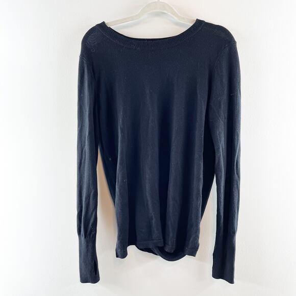 Lululemon Bring It Backbend Open Back Long Sleeve Pullover Sweater Black 8 - Picture 4 of 9